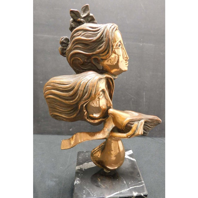 Sunol Alvar "Pareja" Bronze Sculpture With Granite Base Signed For Sale - Image 13 of 14