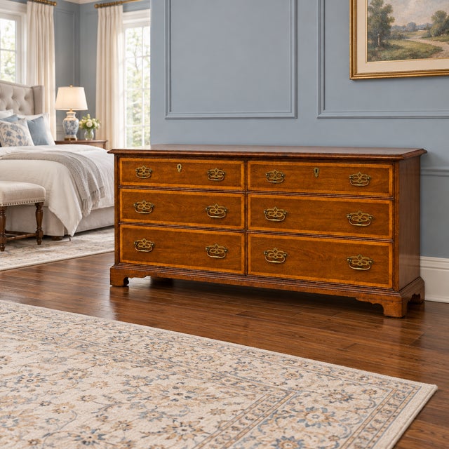 1970's Vintage Henredon Georgian-Style Mahogany Six-Drawer Dresser For Sale - Image 14 of 14