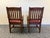 Mission Stickley Mission Collection Oak and Leather Cottage Armchairs (Set of 2) For Sale - Image 3 of 9