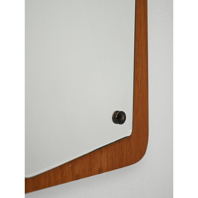 1960s Swedish Shaped Teak Mirror, 1960s For Sale - Image 5 of 7