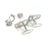 1990s Mikimoto Estate Akoya Pearl Cufflinks + Tie Pin Set Sterling Silver, 4 Pieces For Sale - Image 4 of 7