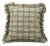 Fabdivine Handmade Block Printed Frill Cushion Cover Green 14x36 Inch Thick Linen- Bejhni For Sale