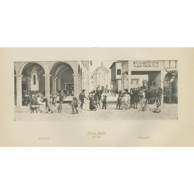 After Max Tilke, Italian Renaissance Street Scenes, Engravings, 1880s, Set of 2 For Sale - Image 5 of 11
