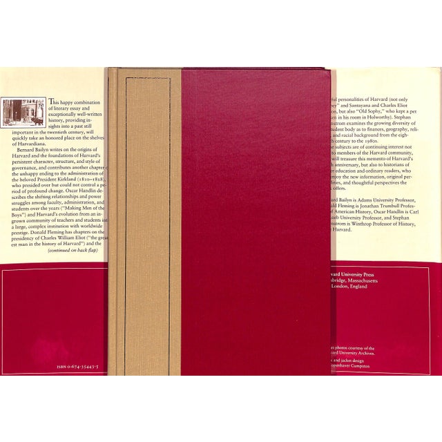 Traditional "Glimpses of the Harvard Past" 1986 Bailyn, Bernard For Sale - Image 3 of 8