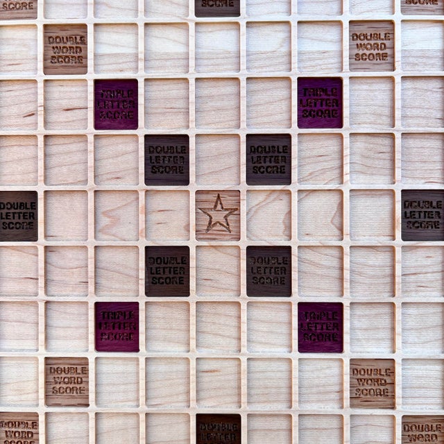 Tan Personalized Rotating Wood Word Board Game For Sale - Image 8 of 9