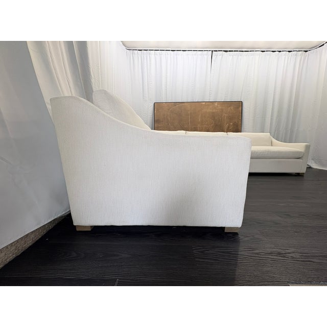 Rh Belgian Classic Slope Arm Bench-Cushion L-Sectional | Down | Perennials® Performance Textured Two-Tone Linen – Natural For Sale - Image 17 of 18