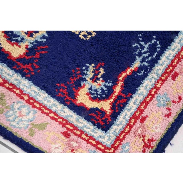 1960s Vintage French Savonnerie Rug 2.9' X 4.5' For Sale - Image 4 of 11