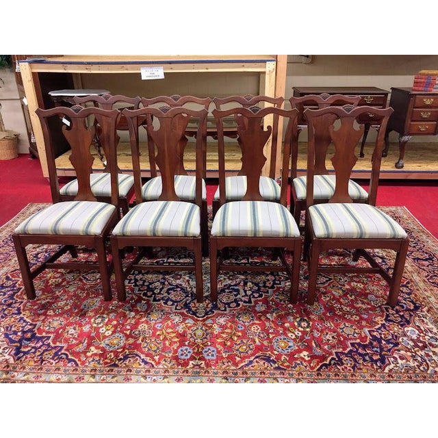 1990s Vintage Lexington Cherry Dining Chairs Set of 10 Chairish
