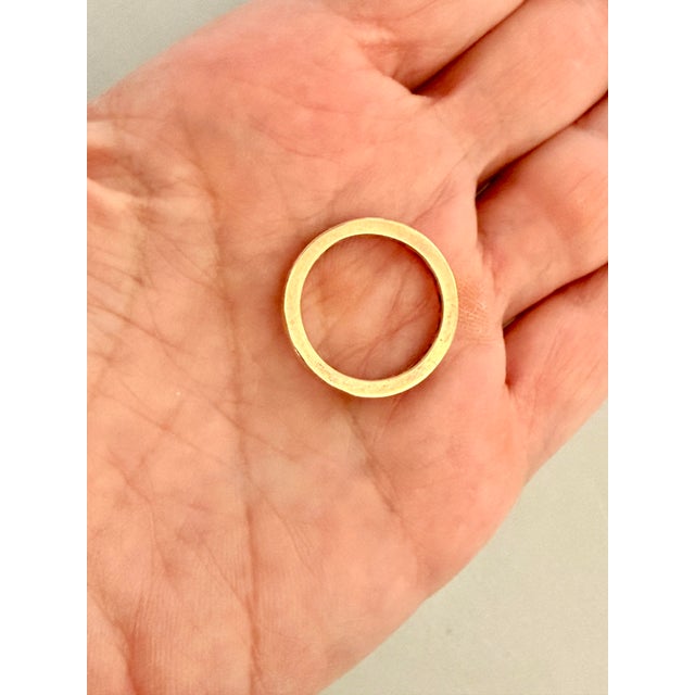 Gemstone 14k Rose Gold Diamond Baguette Eternity Band, Size 6.75 For Sale - Image 7 of 10