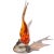 Mid-Century Modern Vintage Murano Dino Martens Sommerso Bright Orange White Fins Italian Art Glass Fish Sculpture For Sale - Image 3 of 9