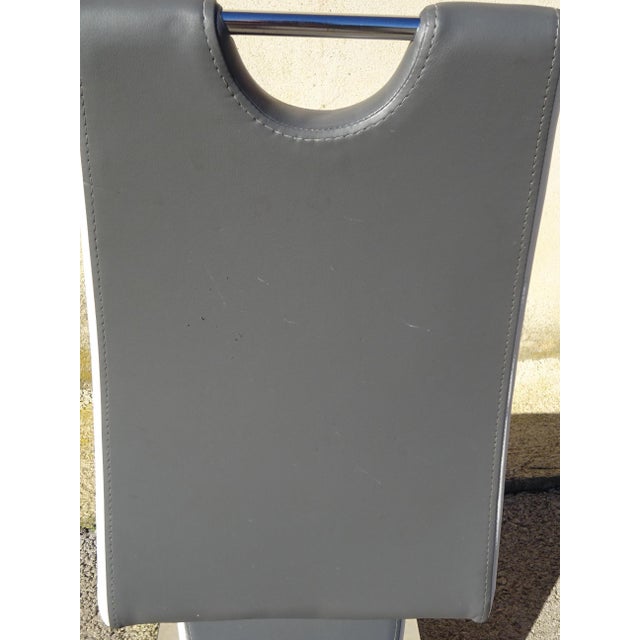 Metal Zig Zag Chairs with Chrome Base, 2000s, Set of 3 For Sale - Image 7 of 18