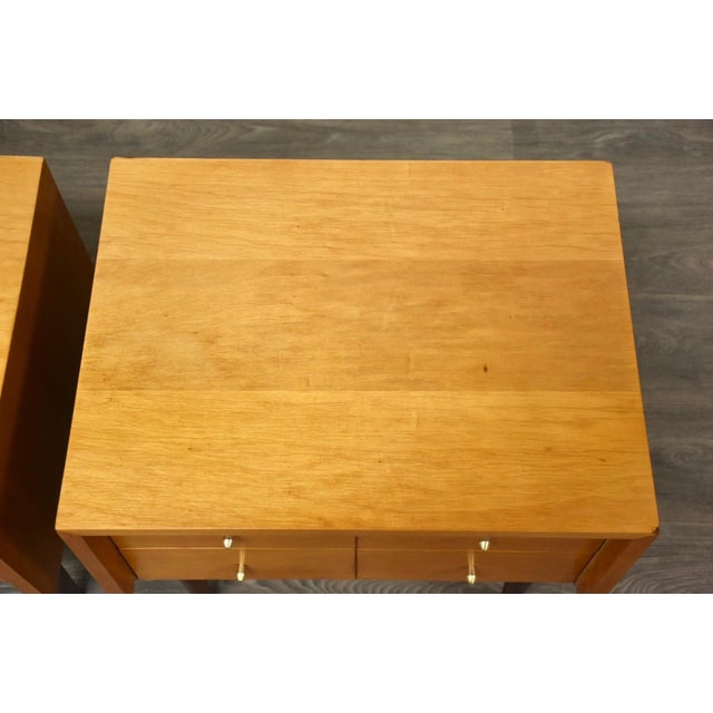 1960s Maple and Walnut Nightstands - a Pair For Sale In Boston - Image 6 of 8