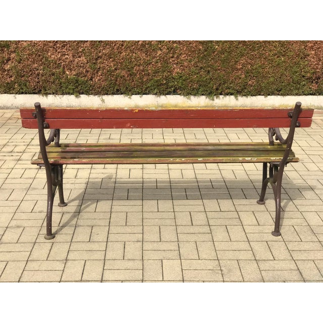 Vintage Garden Bench, 1970s For Sale - Image 4 of 6