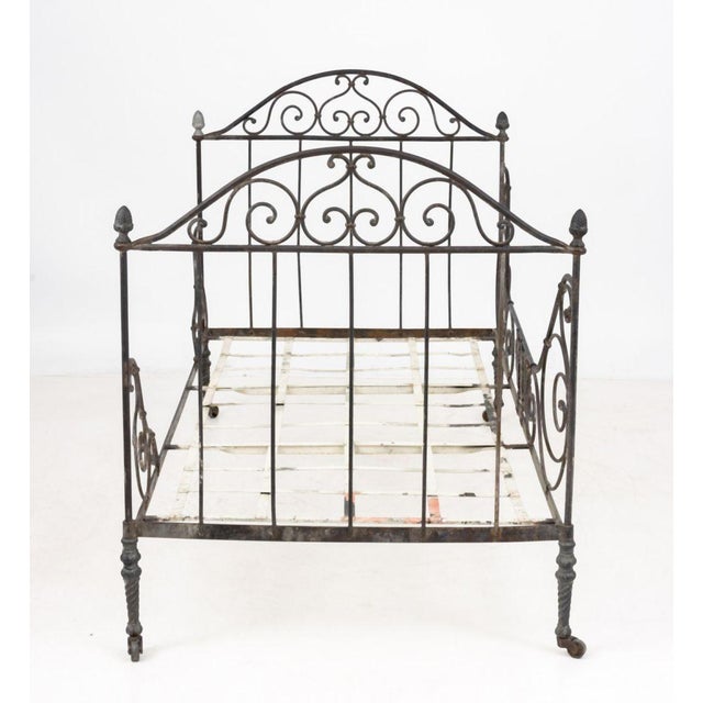 French French Wrought Iron Daybed, 19th C. For Sale - Image 3 of 11