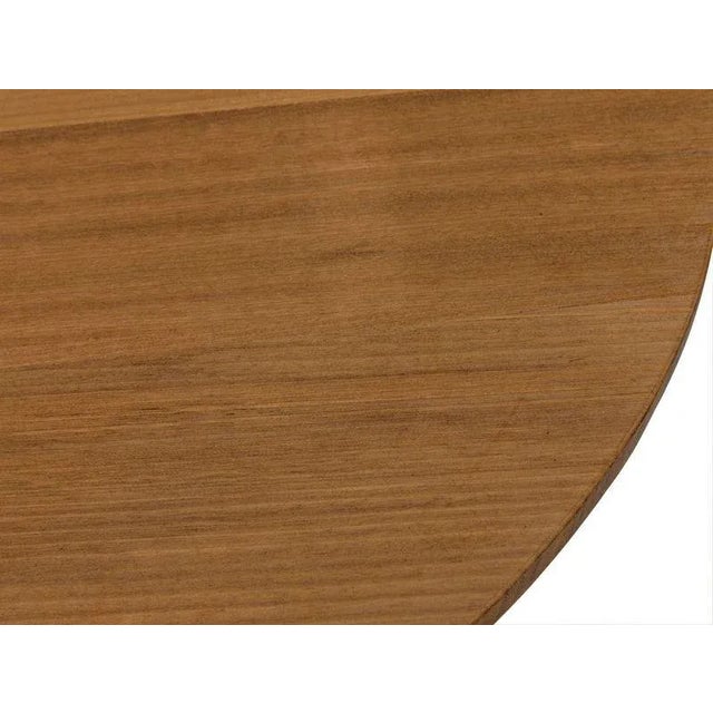 Noir Ford Small Teak Side Table with Black Metal Base For Sale - Image 4 of 6