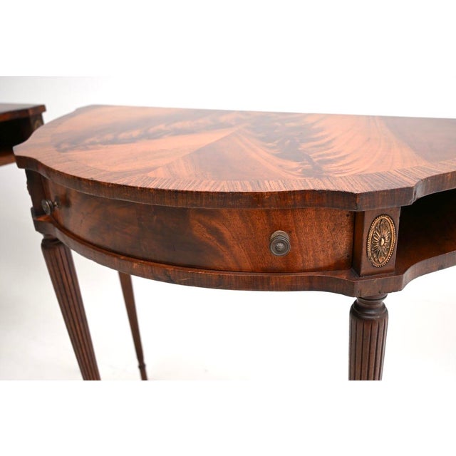 Regency Style Console Tables, 1950, Set of 2 For Sale - Image 10 of 11