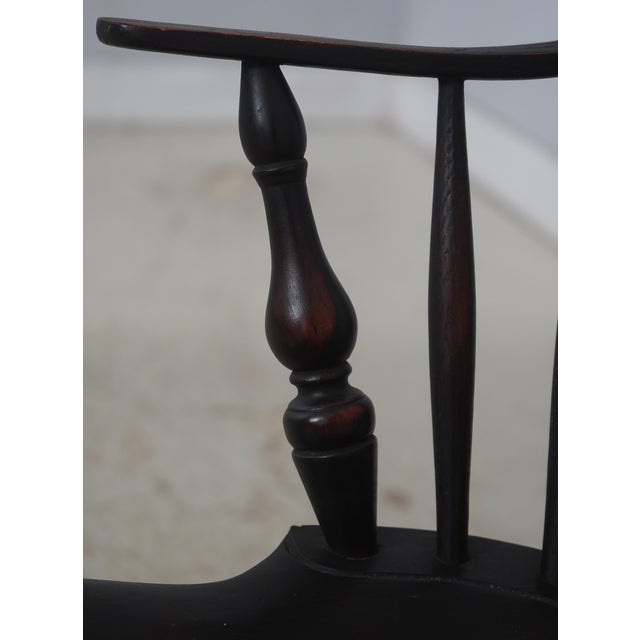 Traditional Warren Chair Works Black Windsor Dining Room Chairs For Sale - Image 3 of 18
