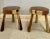 1970s Pair Mid-Century Modern Nakashima Style Organic Wooden Two Stools / Side Tables For Sale - Image 5 of 11