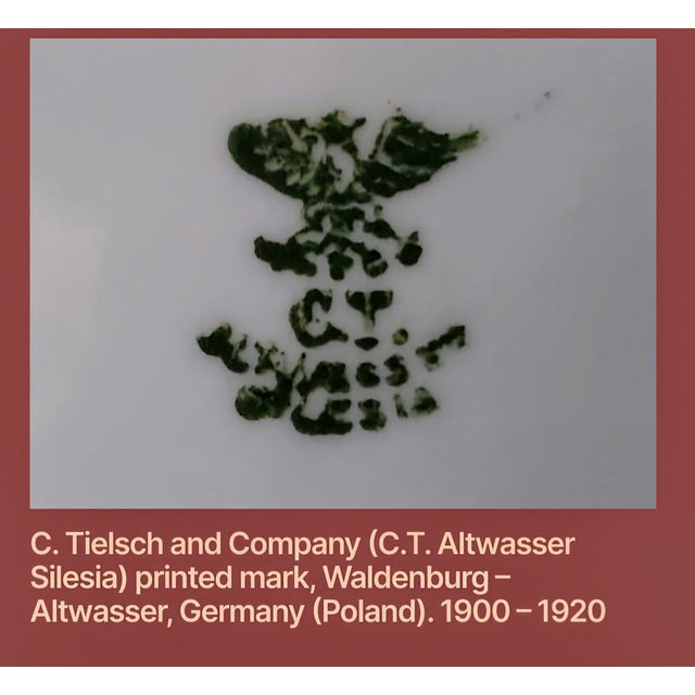 1910's German Gold Trim Espresso Cup & Saucer Set- 14 Pieces For Sale - Image 4 of 4