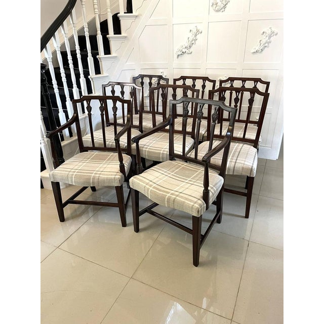 George III Mahogany Dining Chairs, 1780s, Set of 8 For Sale - Image 4 of 14