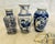 Mixed Lot of Mini Blue & White Vases For Sale - Image 9 of 9