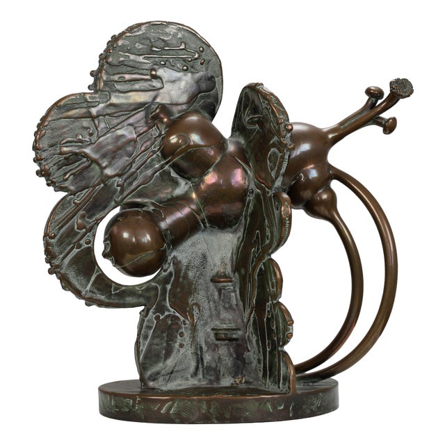 César Bailleux, Abstract Organic Sculpture, 1980s, Bronze For Sale