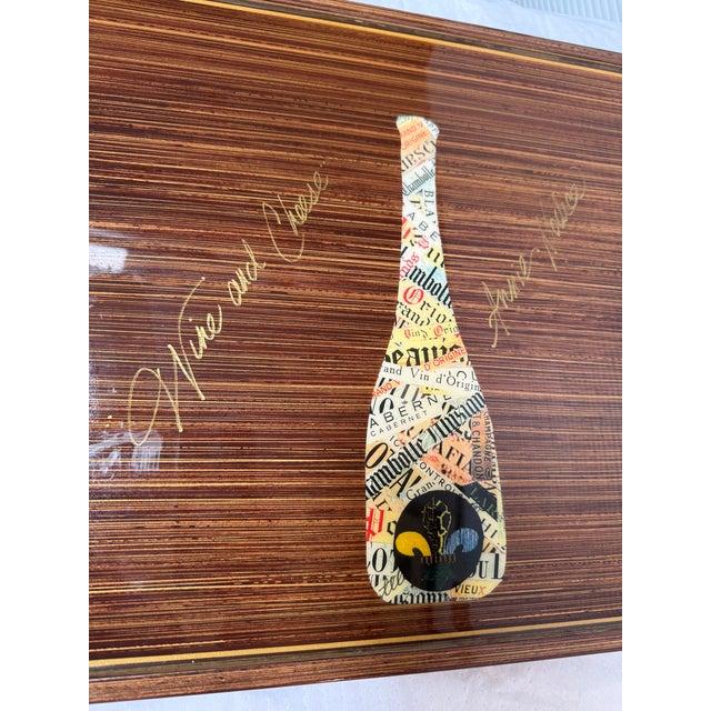 2000 - 2009 Annie Modica Wine + Cheese Lacquered Tray, Signed For Sale - Image 5 of 12