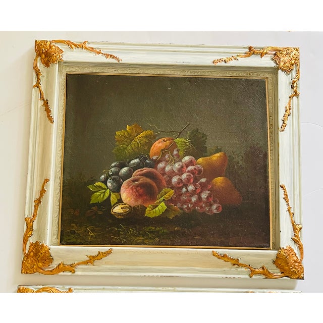 1820 Dark Academia Pair of Still Lives With Fruits Bogdaniy Style For Sale In Miami - Image 6 of 9