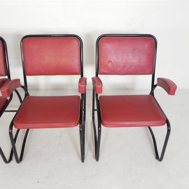 Bauhaus Armchairs and Coffee Table with Tubular Frame, 1950s, Set of 5 For Sale - Image 15 of 18