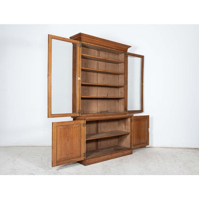 Vintage English Cupboard in Glazed Oak For Sale - Image 4 of 18