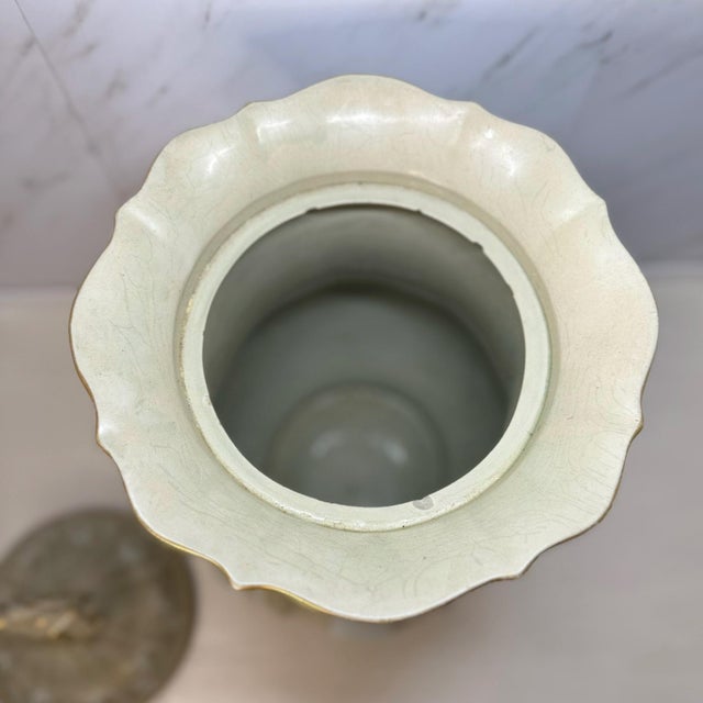 Ceramic Victorian Samuel Alcock Stoneware & Gilt Slop Jar (C. 1850) For Sale - Image 7 of 10