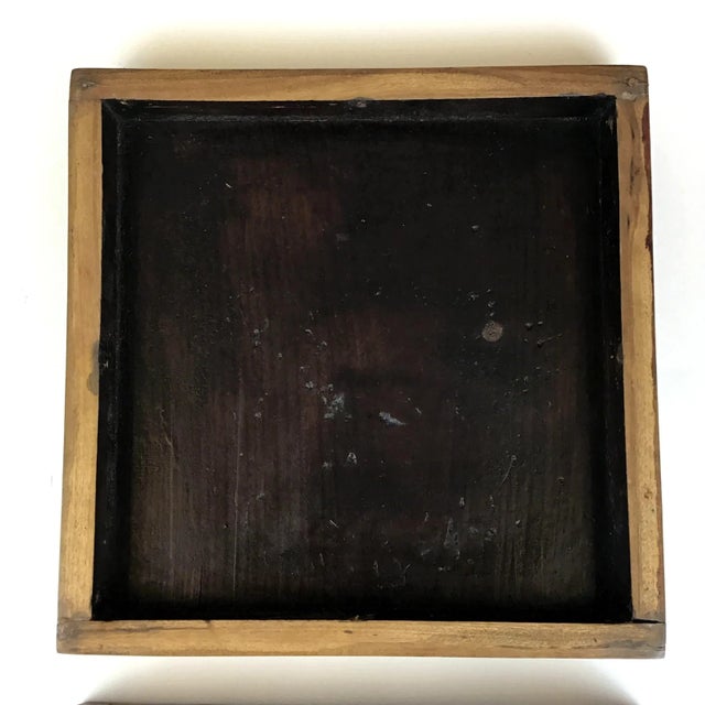 Wood Antique Asian Treasure Wooden Box For Sale - Image 7 of 11