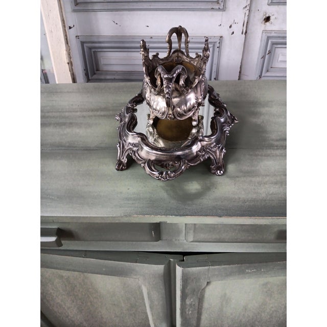 Louis XV Table Planter with Metal Mirror, 1890s For Sale - Image 11 of 13