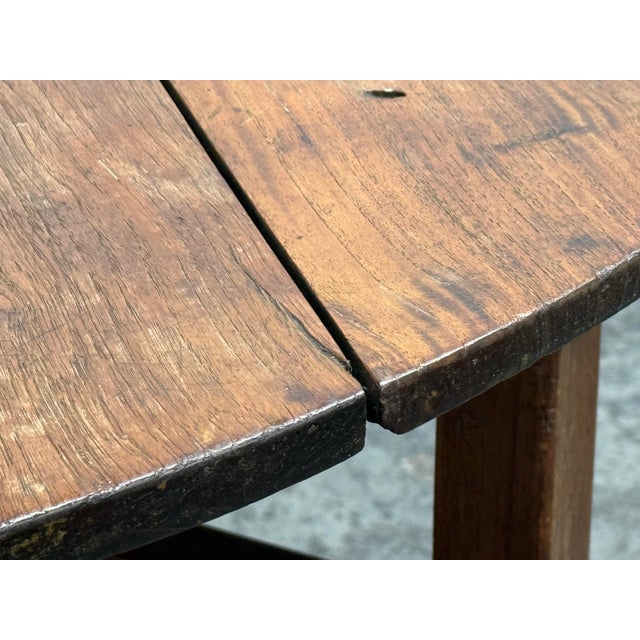 Brown Burmese Folding Table, Antique For Sale - Image 8 of 12