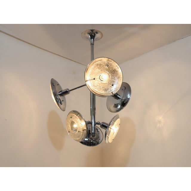 Esperia Chandelier in Chrome and Murano Glass, 1970s For Sale - Image 12 of 12