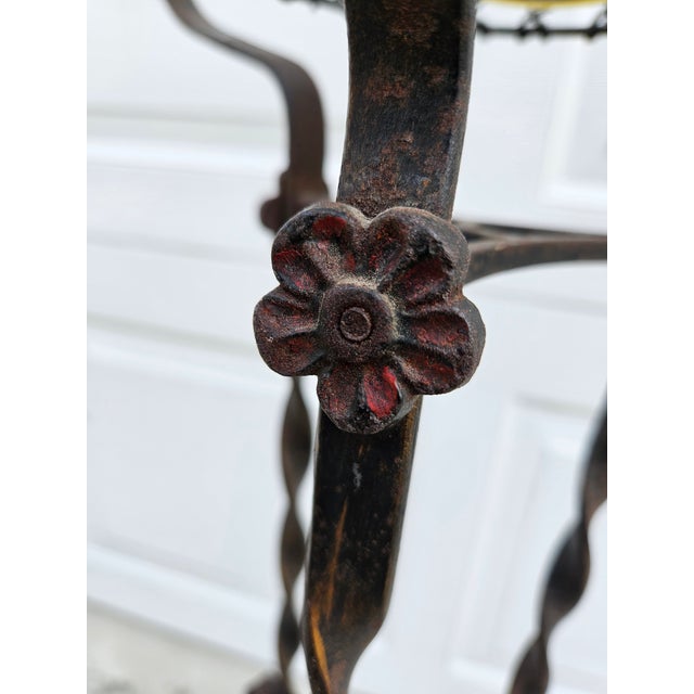 Metal Tall Iron and Wire Garden Plant Stand Tripod Base For Sale - Image 7 of 10