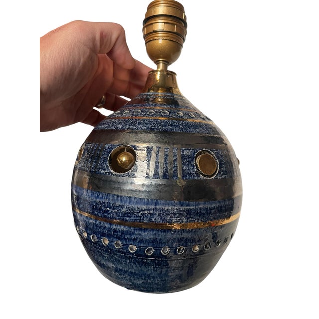 1970s Enamelled Ceramic Lamp by Georges Pelletier, 1970 For Sale - Image 5 of 8