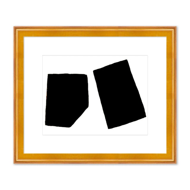 Abstract Perfect Pair by Ilana Greenberg in Gold Frame, Small Art Print For Sale - Image 3 of 3