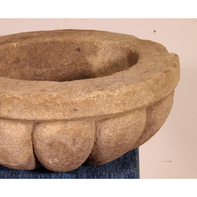 Carved Stone Holy Water Font, 1600s For Sale - Image 4 of 10