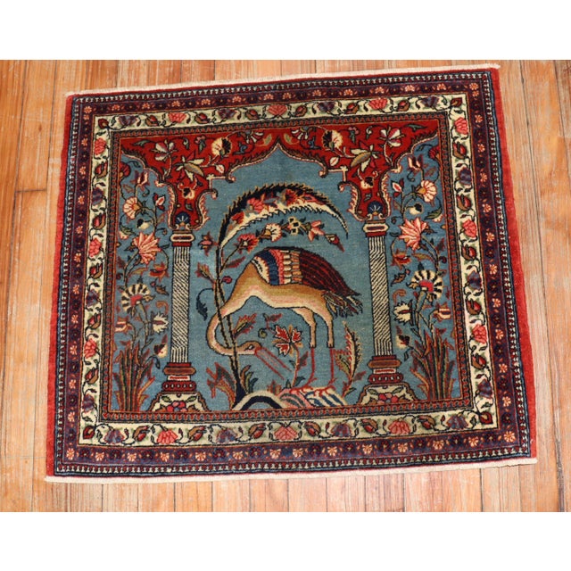 Mid 20th Century Persian Kashan Rug - 1'3" x 2'6" For Sale - Image 4 of 18