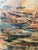 Alice Marcus " Seascape With Sailboats" Oil on Canvas Painting, Framed 1950's For Sale - Image 4 of 14