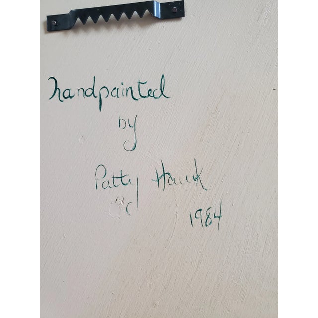 1980s Vintage Tole Sping Wall Plate For Sale - Image 4 of 4