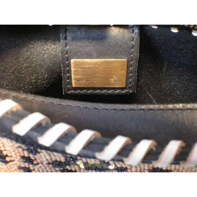 Animal Skin Fendi Beaded Safari Handbag For Sale - Image 7 of 8