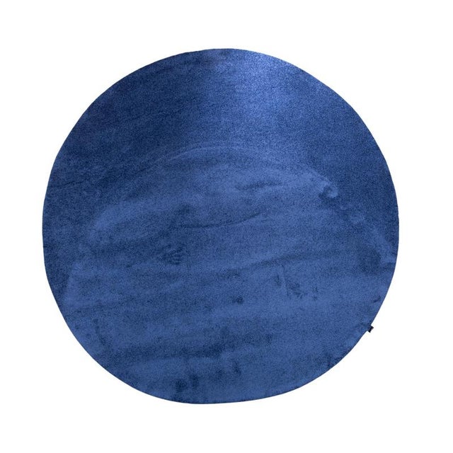 Blue Fabric Smoozy Rug in Deep Blue For Sale - Image 8 of 8