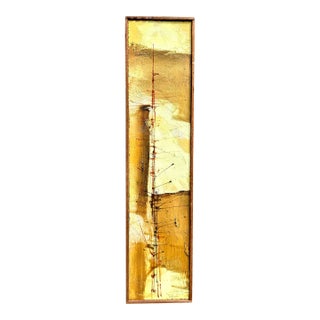 Mid Century Abstract Oil on Board Painting by Walter McCown Aka Talman, Original Frame For Sale