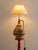 A gorgeous statement lamp from the West German ceramics brand Ceramano. The ceramic lamp base features the "Ägina" motif...