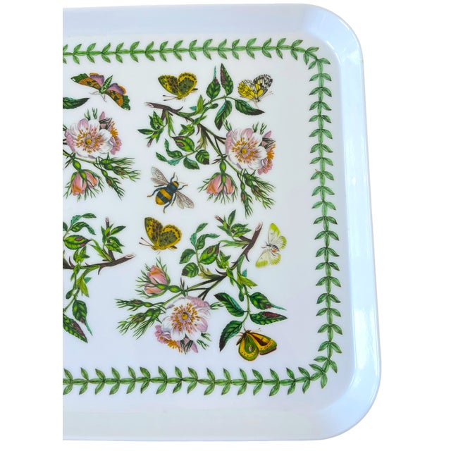 1970s Vintage Portmeirion Botanic Garden Dog Rose Melamine Serving Tray by Susan Williams-Ellis For Sale - Image 5 of 11