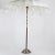 Wood Anglo-Indian Style White Cotton Umbrella For Sale - Image 7 of 8
