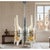 1970s Murano Large Glass Tubular Chandelier in Clear and Amber For Sale - Image 6 of 6