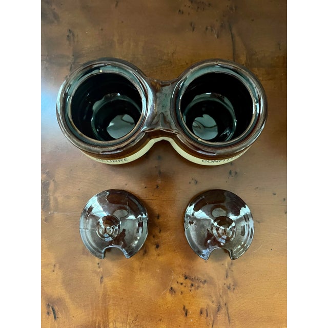 1960s Vintage French Butter and Jam Crock For Sale - Image 5 of 8